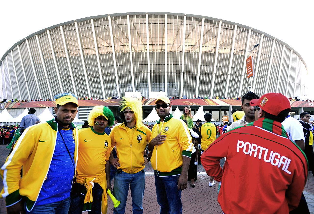 אוהדים לפני משחק בין ברזיל ופורטוגל