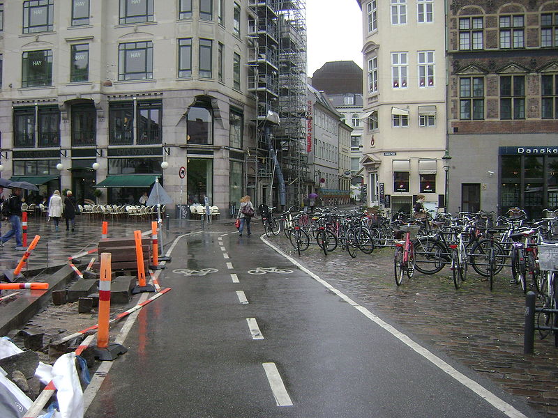 שביל אופניים במרכז קופנהגן